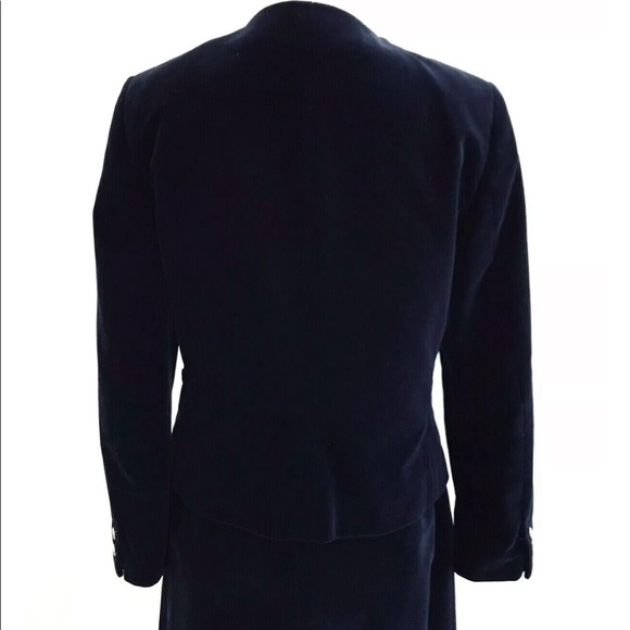 The Scotch House | Crewneck Velour Blazer Skirt Set Womens Size 4 Blue - Picture 6 of 14